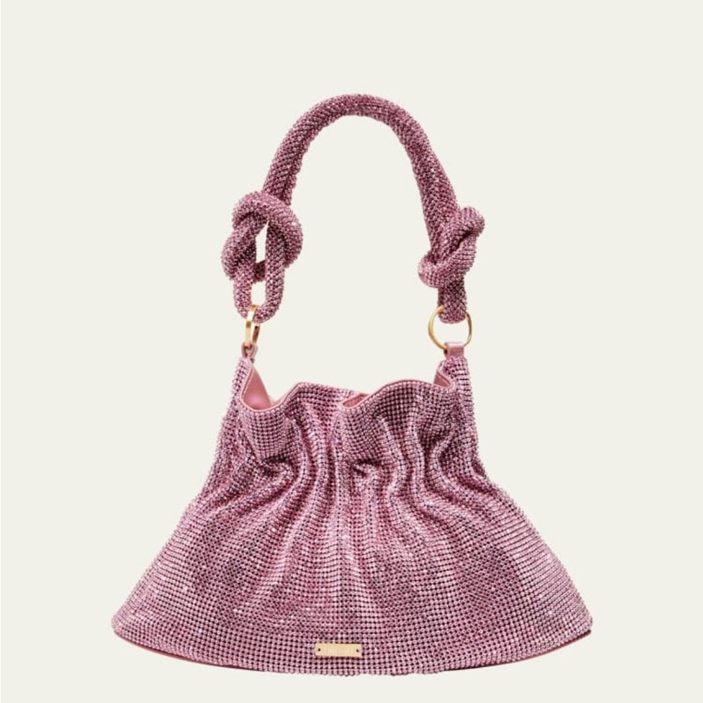 Cult Gaia Bara Mini Crystal Shoulder Bag Pink